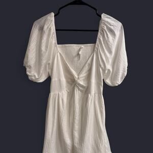 White flowy dress open